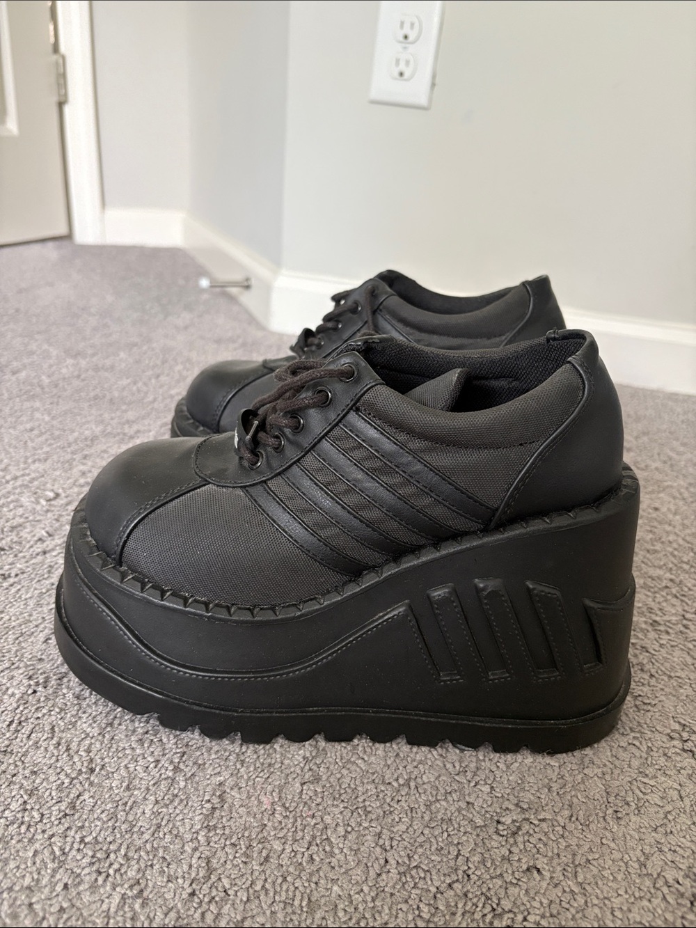 Demonia Black Platform Sneakers